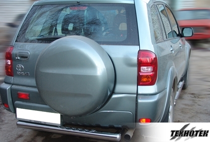 Toyota Rav-4 2000-2006г.в.-Защита заднего бампера d-76 степ